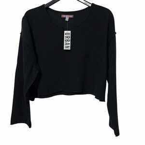 NWT Urban Outfitters Womens Cropped Sweater Size XL Exposed Seam Autumn Fall
